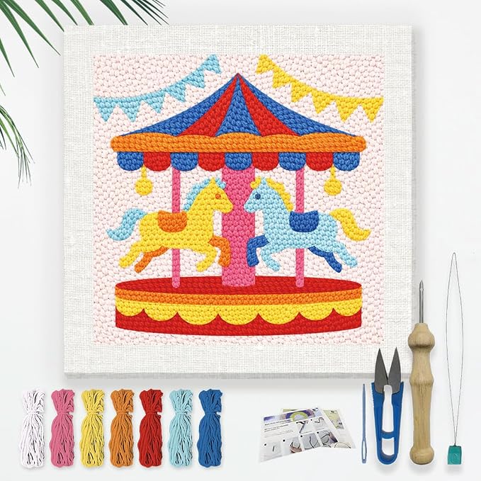 Doodlream Color Carousel Horses Needle Kit by Doodlream