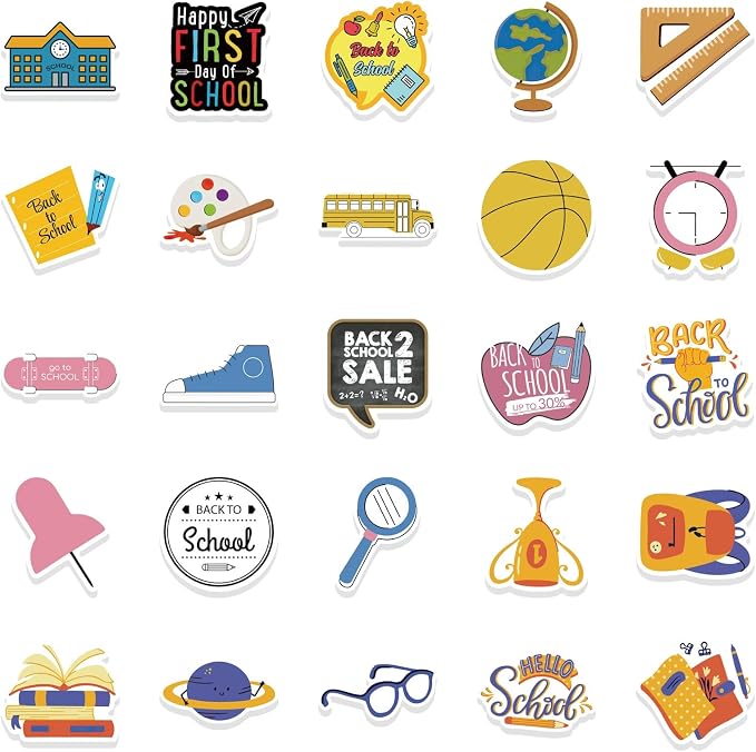 50PCS Back to School Stickers, First Day of School Teacher Reward Party - Image 7