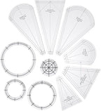 Kigley 10 Pcs 10 Inch and 5 Inch Dresden Plate Template by Kigley