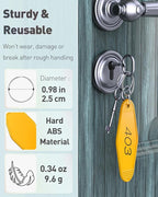 Uniclife 10 Pcs Blank Hotel Keychain Tags, Vintage Motel Keychain - Image 5