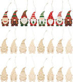 FOMIYES 40Pcs Christmas Wooden Gnome Hanging Decorations by FOMIYES