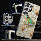 for Samsung Galaxy S25 Ultra Case, Stained Glass Frog Flowers Pattern Glossy 2 - Image 5