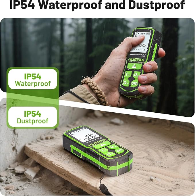 Huepar 200Ft Bluetooth Laser Measuring Tool S60-BT, APP Control, Rechargeable - Image 9