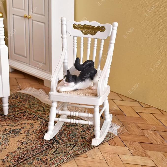 iland Mini Cat Figurines, 1/12 Scale Miniature Dollhouse Accessories, Cute Cake - Image 6
