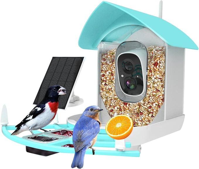 Bird Feeder with Camera, Auto Capture Wiress Bird Feeder Camera, AI Identify by SecurityCameraBirdFeederCamera