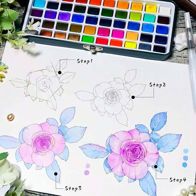 Artecho Watercolor Paint Set 100 Colors - Image 4