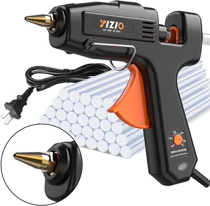 IZIO Full Size Hot Glue Gun and Sticks Set, 100-220W Adjustable Temperature - Image 9