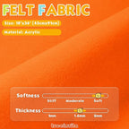 Neon Orange 18" X 36" Felt Fabric Sheet - Image 2