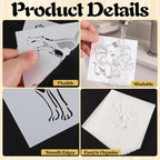 60 Pieces Animal Stencils for Painting, 3 & 5 Inch Reusable 60 Animal Designs - Image 3