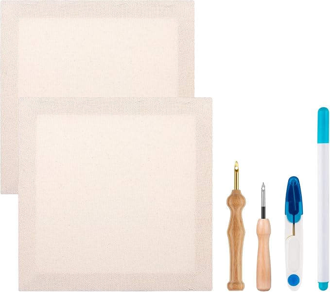 2PC 10.2''x10.2'' Punch Needle Frame, Punch Needle kit Includes 2 Wooden Frame by Zuaooz