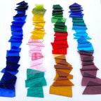 LITMIND 2.2LB Transparent Mixed-Color Stained Glass Scraps - Image 2