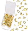 PENTA ANGEL Cosmos Themed Resin Fillers Charms Beads 42Pcs Gold Alloy Star Moon by PENTA+ANGEL