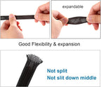 25ft - 1/4 inch PET Expandable Braided Sleeving – Black – Alex Tech Braided - Image 5
