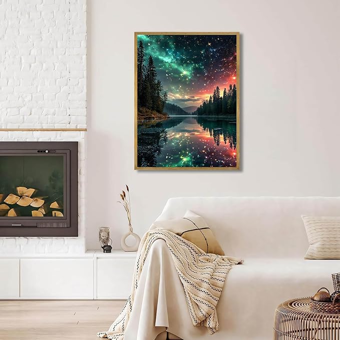Landscape Diamond Art Kits for Adults, Full Drill Aurora Diamond Painting Kits - Image 5