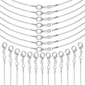 PAXCOO 25 Pack Chains for Jewelry Making, Necklace Chains Bulk Silver Plated by PAXCOO