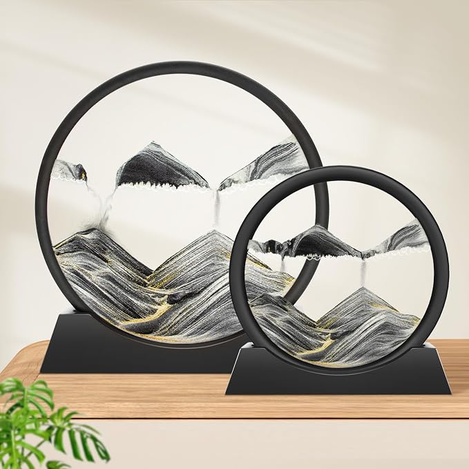 Wai Danie Moving Sand Art Picture 3D Hourglass Deep Sea Sandscape Liquid Motion - Image 8