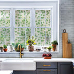 DKTIE Retro Leaves Pattern Two-Way Window Film Privacy Day and Night Window - Image 3