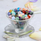0.5lb 280pcs Natural Stone Beads Multicolor Random Mixed Assorted Round Loose - Image 3