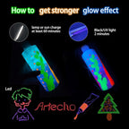 Artecho Glow in the Dark Paint 6 Colors, 120 ml / 4 oz | Non-Toxic, Waterproof - Image 5