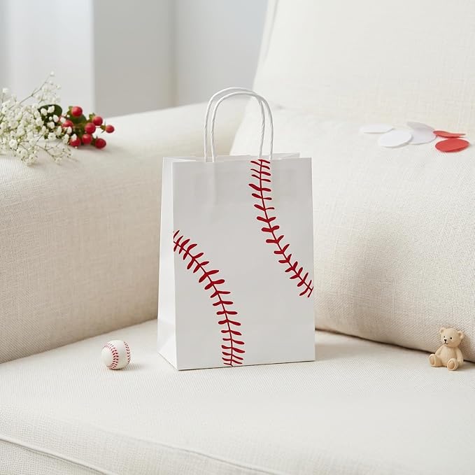 24 Pack Baseball Party Favor Bags, Baseball Gift Bags - Image 4