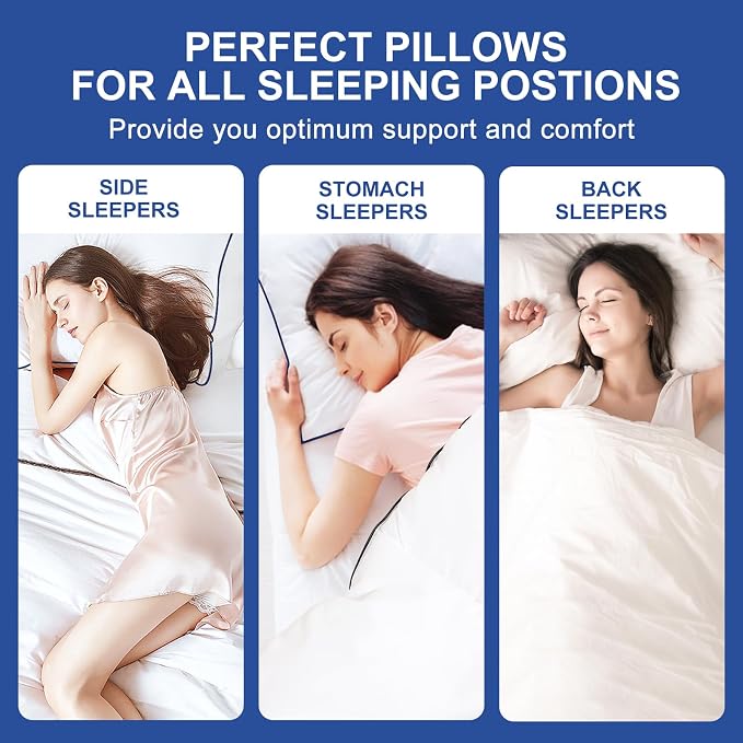 Premium Pillows King Size Set of 2, Fluffy and Supportive 7D Down Alternative - Image 6