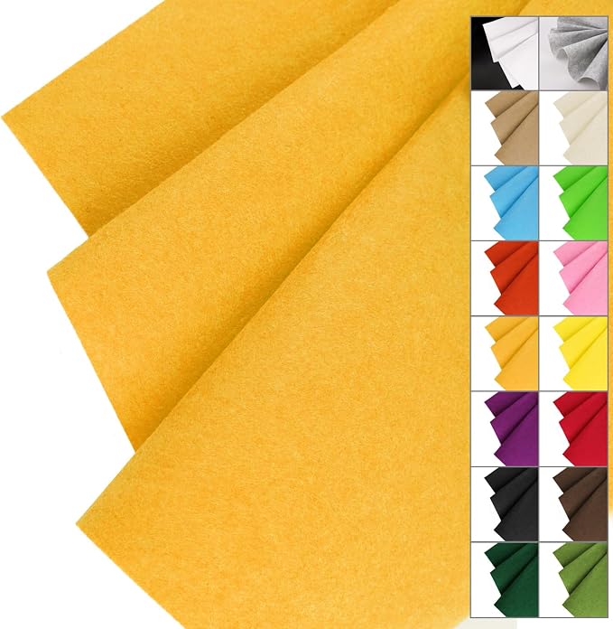 IONTACH 36" X 36" Stiff Felt Fabric 1.2mm Thick | Felt Sheet by IONTACH
