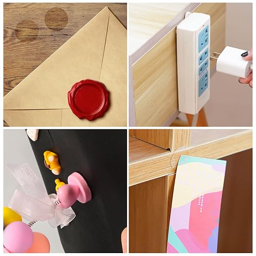 360Pcs Double Sided Adhesive Wax Seal Stickers | Removable, 1in Round Sticky - Image 5