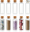 Gerrii Mini Glass Bottles with Wood Cork Stoppers, Mini Potion Glass Vials by Gerrii