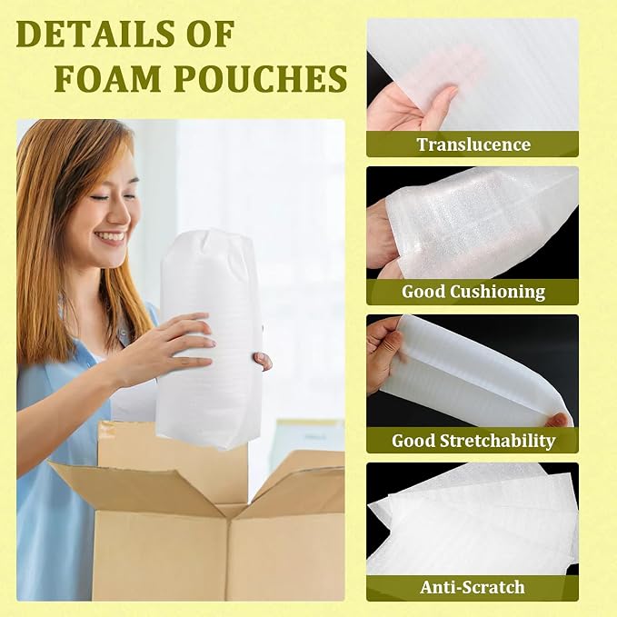 100PCS Large Foam Pouches 12x16 Inch, Foam Packing Pouches - Image 5