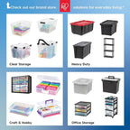 IRIS USA 27 Qt Stackable Plastic Storage Bins - Image 2