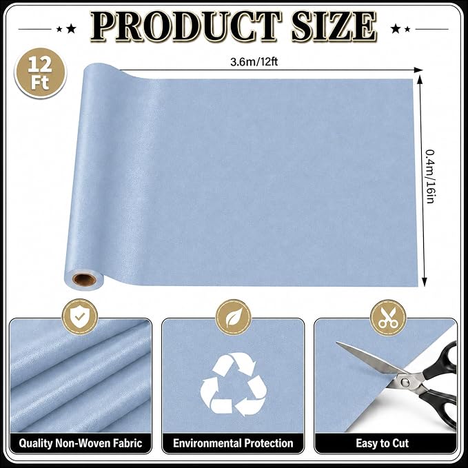 Cottage Blue Buffalo Bulletin Board Roll Non-Woven Fabric Poster 16inX12ft | - Image 2