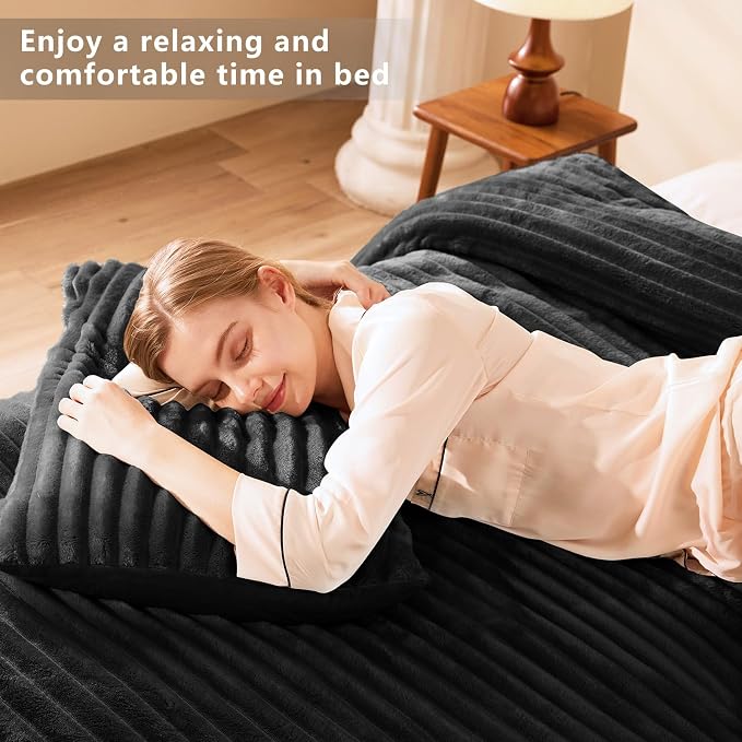 CozyLux Fluffy Queen Comforter Set - Image 8