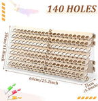 Colingmill Wooden Paint Organizer Storage Rack, 140 Holes Miniature Model Paint - Image 2