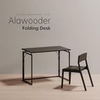alawooder 31.5" Folding Desk: No Assembly, Wood Top - Image 9