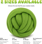 3.53oz Wool Roving: Needle Felting Wool White Roving Wool Felting Supplies Pure - Image 8