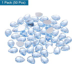 MECCANIXITY 50PCS Flat Back Acrylic Teardrop Gems 10x14mm Artificial Rhinestones - Image 3