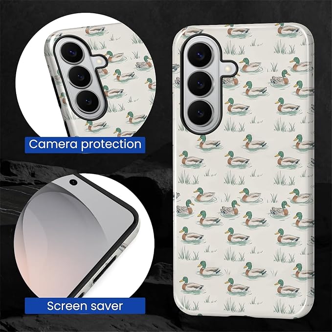 for Samsung Galaxy S26+ Case, Cute Duck Pattern Glossy 2 in 1 Shockproof Bumper - Image 5