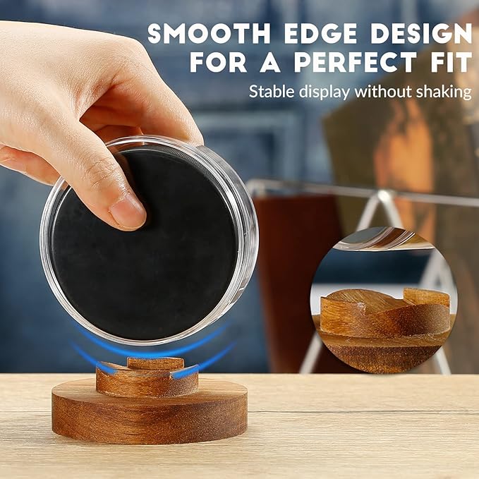 JupDec Hockey Puck Display Case Acrylic Clear Holder - Image 3