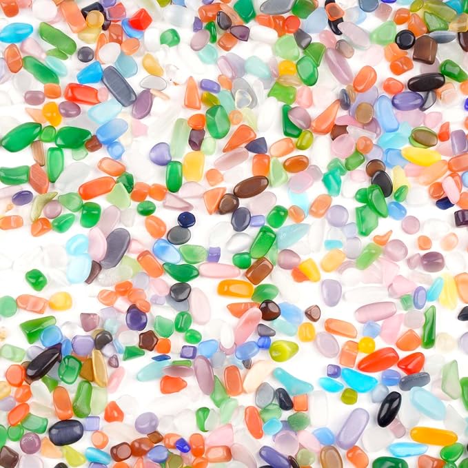WAYBER Colorful Opal Pebbles, 1 Lb/460g Decorative Crystal Stones Rocks Sea - Image 5
