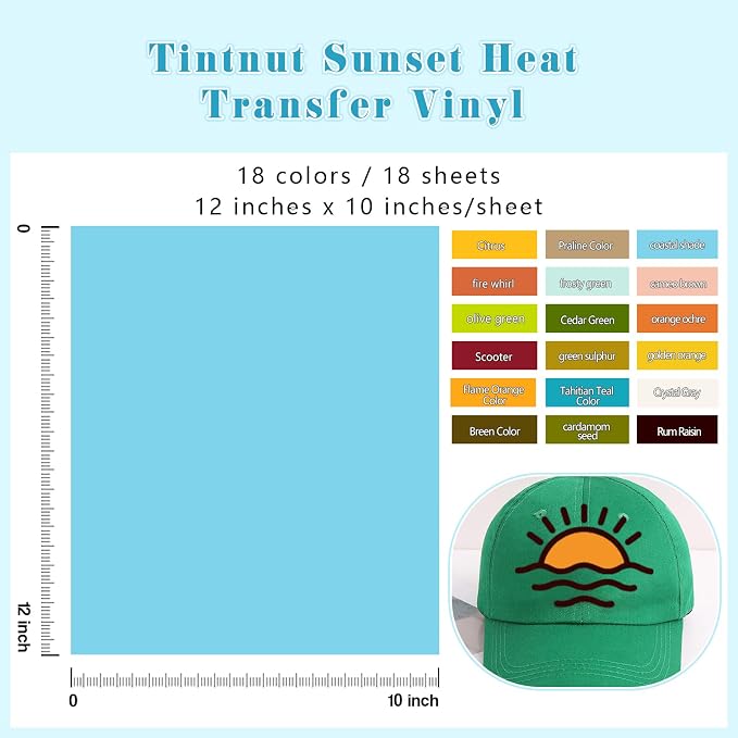 Tintnut Warm Fall Tone Heat Transfer Vinyl, easy cut & weed, stretch washable - Image 2