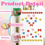 625Pcs Foam Stickers Glitter Colorful Star Heart Bow Shapes Stickers 5Sheets 3D - Image 3