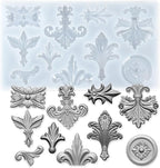 Baroque Medallion Mold for Polyclay Air Dry Clay Plaster by FUNSHOWCASE