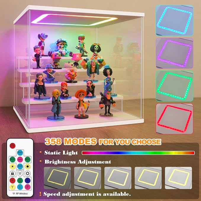 NONEMEY LED Acrylic Display Case, 4 Tier Display Case - Image 2