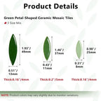 Yoption Petal Mosaic Tiles for Crafts, 200g Flower Leaf Ceramic Tiles Pieces - Image 5