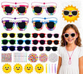 Cinrobiye 24 Set DIY Sunglasses Kit, Color Your Own Sunglasses Craft Activity by Cinrobiye