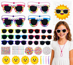 Cinrobiye 24 Set DIY Sunglasses Kit, Color Your Own Sunglasses Craft Activity by Cinrobiye