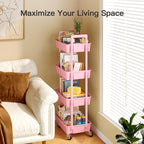 Pipishell 4 Tier Rolling Cart Organizer, Plastic Rolling Cart - Image 5