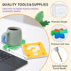 Groodo Punch Needle Coaster Kit, Kids & Adults Good Gift - Image 3