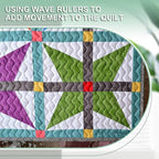 Kigley 2 Pcs Free Motion Quilting Templates Waves Acrylic Quilting Rulers - Image 5