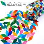 LITMIND 120 Pieces Mixed Colors Mosaic Glass Petals & Leaves, Hand-Cut Stained - Image 4